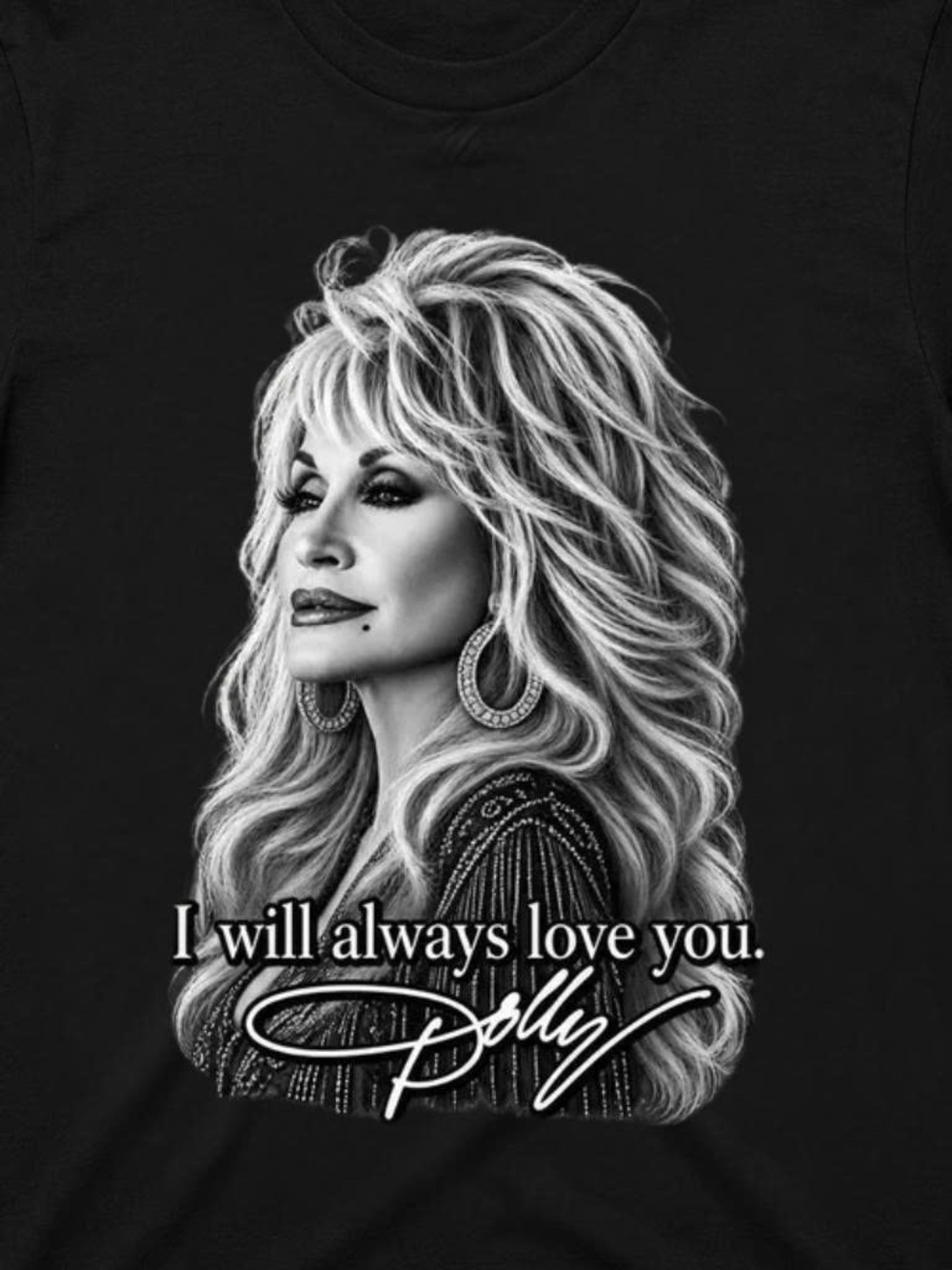 Gildan Shirt Dolly Parton “I Will Always Love You” Graphic Tee - Picture 2 of 3